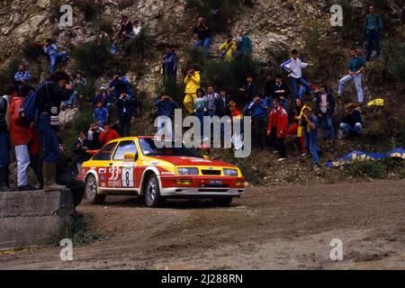 Didier Auriol (FRA) Bernard Occelli (FRA) Ford Sierra RS Cosworth GrA 33 Export Ford France Stock Photo