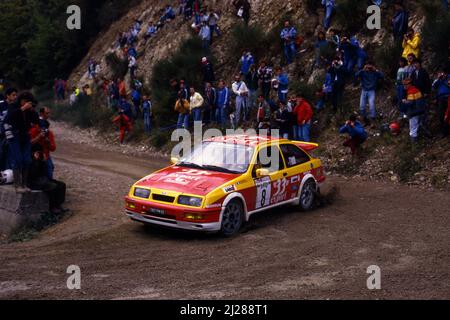 Didier Auriol (FRA) Bernard Occelli (FRA) Ford Sierra RS Cosworth GrA 33 Export Ford France Stock Photo