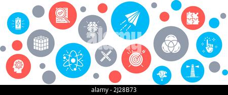 Artificial Intelligence landing page layout. Innovation, startup, artwork, project, idea web banner concept. Stock Vector