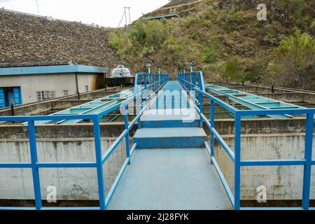 Scenic view of Kirandich water treatment plant in Baringo, Kenya Stock Photo