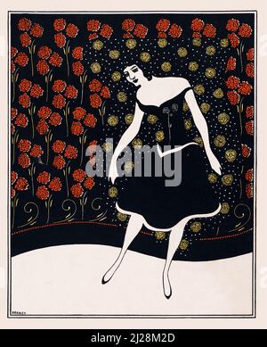 Will Bradley artwork - The Ault & Wiborg Co (ca. 1890s) American Art Nouveau - Old and vintage poster. Stock Photo