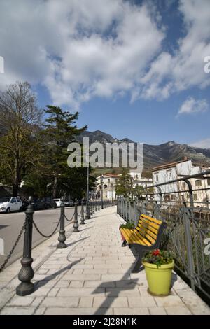 A street in Faicchio, a small village in the province of Benevento, Italy. Stock Photo