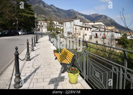 A street in Faicchio, a small village in the province of Benevento, Italy. Stock Photo