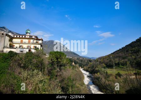 Panorama of Faicchio, a small village in the province of Benevento, Italy. Stock Photo