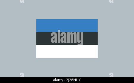 Nationala Flag of Republic of Estonia. Vector Ilustrator Stock Vector
