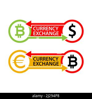 Currency exchange icon vector. Flat design. Vector Illustration on white background. Stock Vector