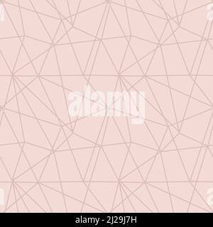 modern mosaic seamless pattern with pastel color abstract triangles and thin lines. Stock Vector
