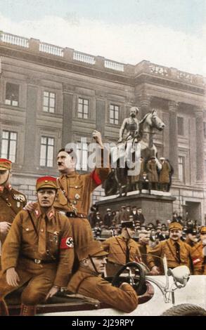 Adolf Hitler (* 20 April 1889 in Braunau am Inn) (â€  30 April 1945 Berlin), Leader of the Nazi Party, Reich Chancellor from 1933, also Stock Photo