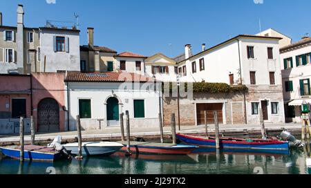 Old palace of old town of Chioggia. Also known as the little Venice of Italy. Stock Photo