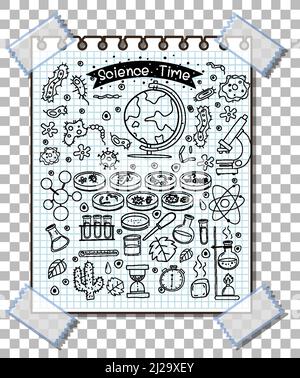 Hand drawn doodle of sciene icons illustration Stock Vector