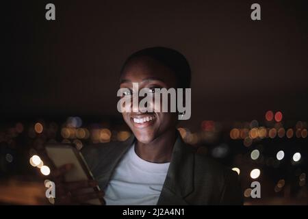 Portrait of businesswoman with smart phone Stock Photo