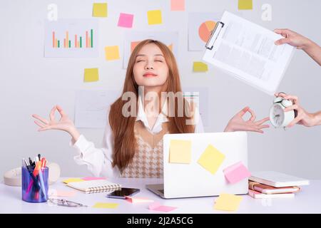 Young Asian businesswoman working concept Stock Photo