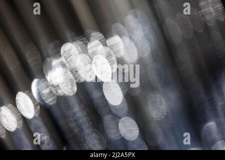 Defocused car chrome radiator grille Stock Photo