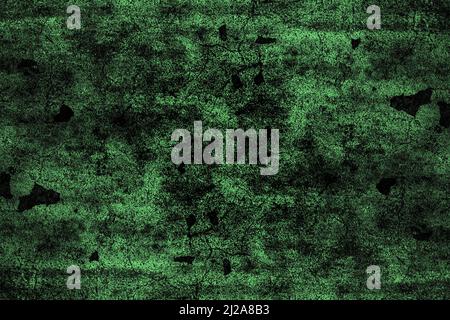 Green grunge texture with random spots on abandoned concrete wall Stock Photo