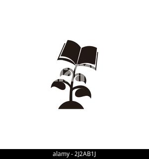book tree education biology science symbol logo vector Stock Vector