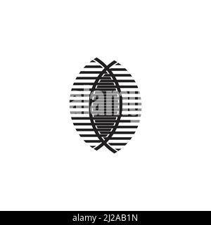 linked stripes lines geometric silhouette logo vector Stock Vector