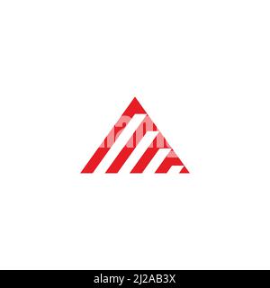 triangles stripes letter r abstract geometric logo vector Stock Vector