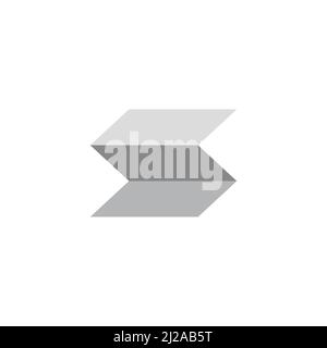letter s paper fold 3d gradient logo vector Stock Vector