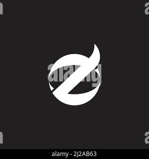 letter z circle motion curves geometric logo vector Stock Vector