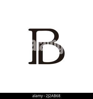 letter pd simple linked curves logo vector Stock Vector