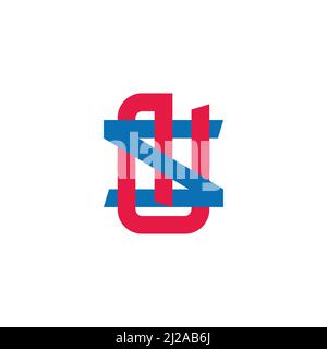 letter s linked power button geometric colorful logo vector Stock Vector