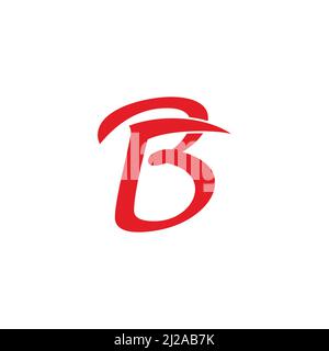 letter br motion curves geometric design logo vector Stock Vector