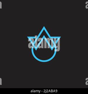 letter w infinity line waters geometric logo vector Stock Vector