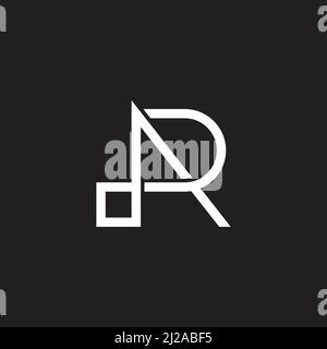 letter ar infinity arrow line logo vector Stock Vector