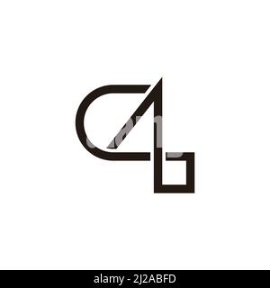 letter cb arrow geometric line simple logo vector Stock Vector