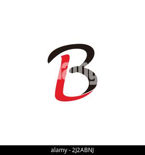 letter bl motion curves geometric design logo vector Stock Vector