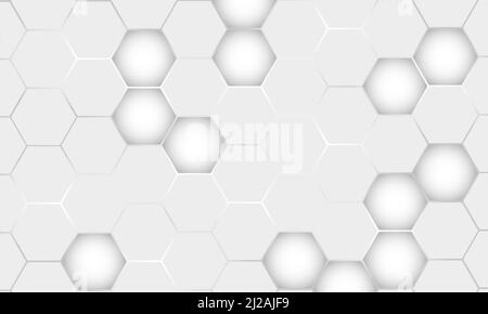 White 3d hexagonal technology vector abstract background. Blue bright  energy flashes under hexagon in modern technology futuristic background  vector Stock Vector Image & Art - Alamy