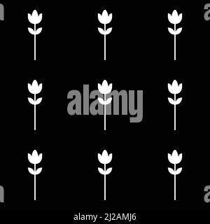 Flower seamless pattern vector floral shape doodle plant abstract background illustration for digital and print materials. Stock Vector