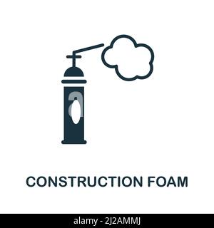 Construction Foam icon. Simple element from construction collection. Creative Construction Foam icon for web design, templates, infographics and more Stock Vector
