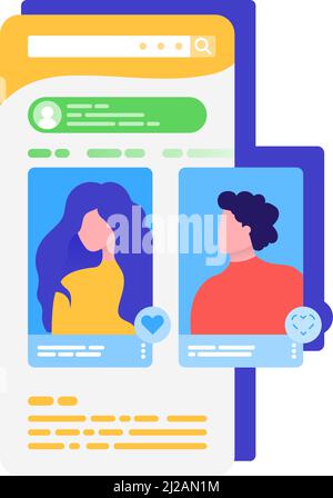 Man woman communicating in social media icon Stock Vector