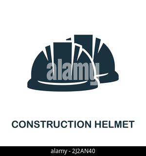 Construction Helmet icon. Simple element from construction collection. Creative Construction Helmet icon for web design, templates, infographics and Stock Vector