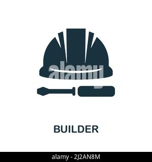 Builder icon. Simple element from construction collection. Creative Builder icon for web design, templates, infographics and more Stock Vector