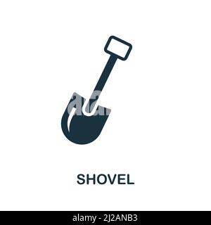 Shovel icon. Simple element from construction collection. Creative Shovel icon for web design, templates, infographics and more Stock Vector