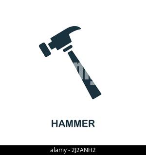 Hammer icon. Simple element from construction collection. Creative Hammer icon for web design, templates, infographics and more Stock Vector