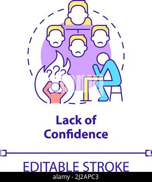 confidence vector icon Linear icon. Editable stroked line Stock Vector ...