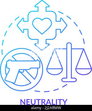 Neutrality blue gradient concept icon Stock Vector