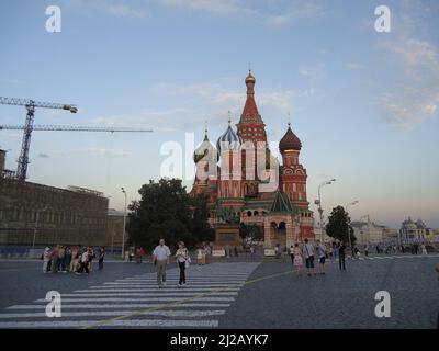 Saint Basl's Cathedral in Red Square Moscow Stock Photo