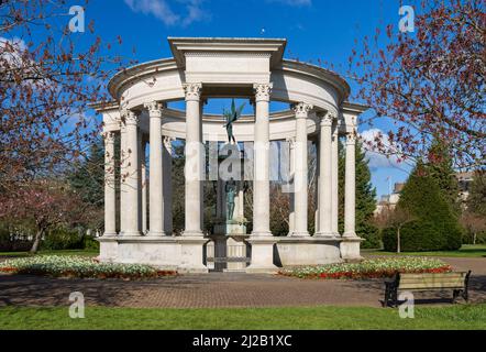 The Welsh National War Memorial in Alexandra Gardens, Cathays Park, Cardiff. Stock Photo