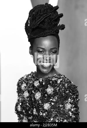 March 27th, 2022, Los Angeles, USA. Lupita Nyong'o attending the Vanity Fair Oscar Party 2022, Wallis Annenberg Center for the Performing Arts, Los An Stock Photo