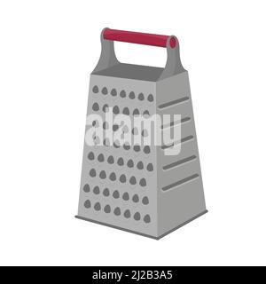 Grater flat icon for websites, UI, web and mobile apps. Vector grater icon. Isometric grater. Greater isolated. Kitchen equipment. Stock Vector