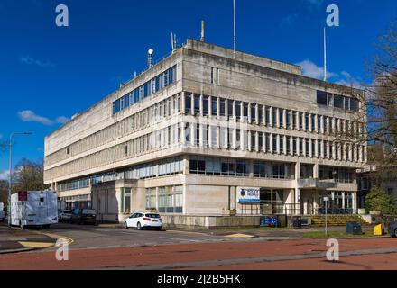 Cardiff Central Police Station, Cathays Park, Cardiff Stock Photo