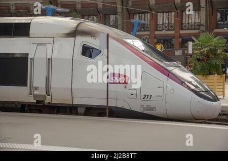 Eisenbahn im Bahnhof von Lille Stock Photo