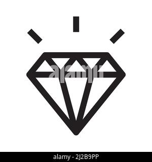 Gemstone diamond icon in simple style on white background Stock Vector