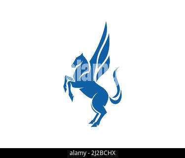 Standing Pegasus a Legend Creature Vector Stock Vector