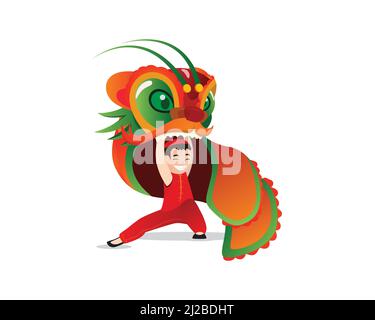 Lion Dance and Chinese New Year Stock Vector