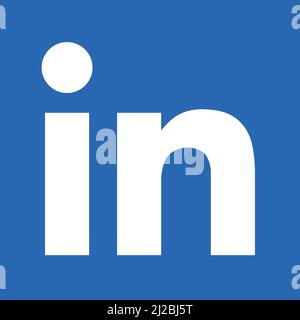 LinkedIn social media app icon Stock Vector